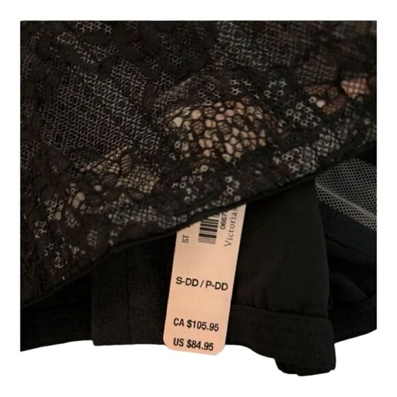 NWT Victoria’s Secret Black Lace Longline Bustier Bra - Size S-DD - Picture 5 of 5